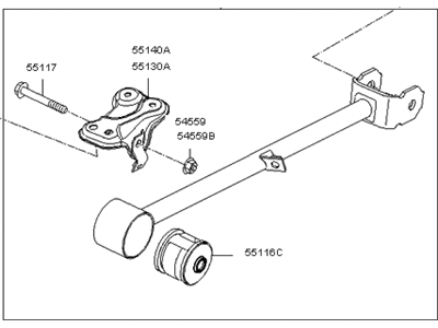 Kia 551002F601 Arm Complete-Trailing,L