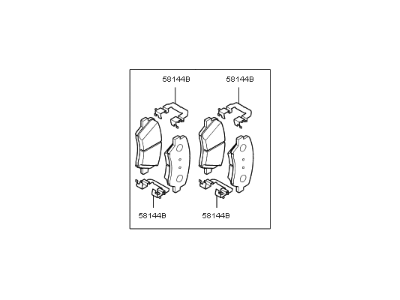 Kia 58101B2A30 Pad Kit-Front Disc Brake