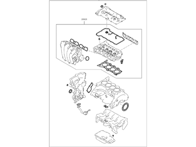 Kia 209102EA01 Gasket Kit-Engine OVEAUL