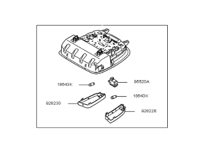 Kia 92800C6110 Lamp Assembly-Overhead Console