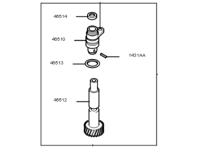 Kia 4651028000 Sleeve Assembly SPEEDOMETER