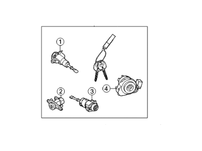 Kia Forte Ignition Lock Assembly - 819051M070