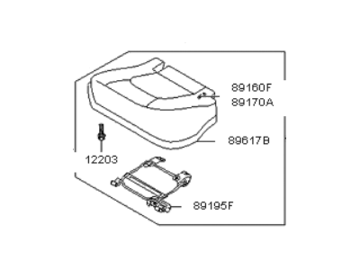 2008 Kia Spectra SX Seat Cushion - 891022F003390