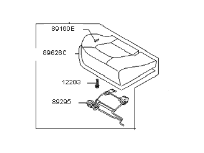 2008 Kia Spectra SX Seat Cushion - 892022F502390