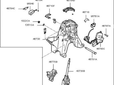 Kia Automatic Transmission Shift Levers - 467003W125