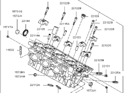 2005 Kia Sportage Cylinder Head - 22100372B0