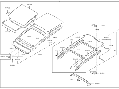 Kia 816003W010WK Sunroof Assembly