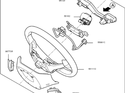 Kia K900 Steering Wheel - 561003T930KHN