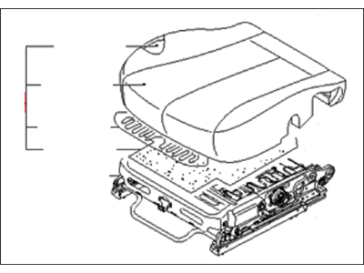 Kia 881004D223AGV Cushion Assembly(W/O Track