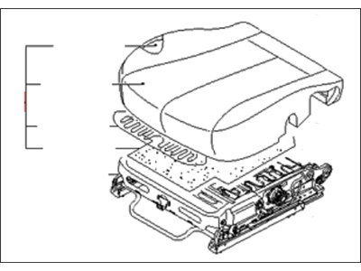 Kia 881004D223AGU Cushion Assembly(W/O Track