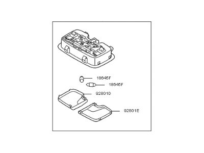 Kia 928503R000UP Lamp Assembly-Room