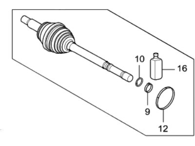 Kia 49527G5000 Joint & Shaft Kit-Front