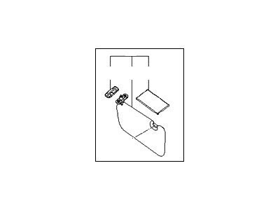 Kia 852022F78087 Sunvisor Assembly Right