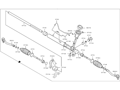 Kia Sedona Steering Gear Box - 57700A9100