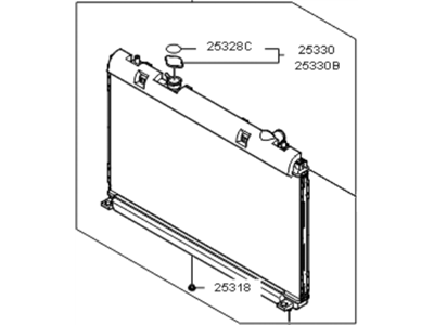 2007 Kia Sedona Radiator - 253104D901