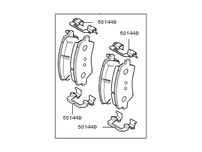 2018 Kia Niro Brake Pad Set - 58101G2A00