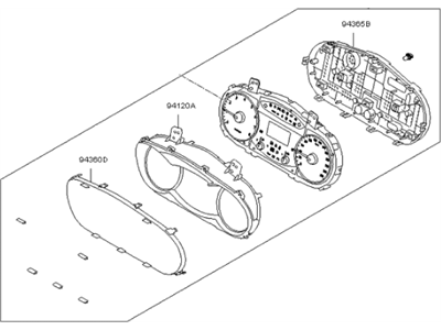 2016 Kia Cadenza Speedometer - 940213R071