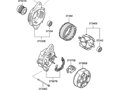 Kia 373002G750 Alternator Assembly