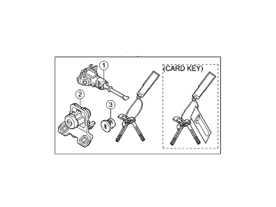 Kia 819053T510 Lock Key & Cylinder Set