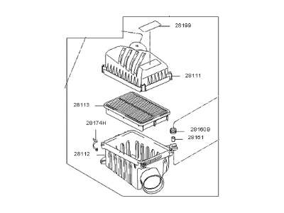 Kia 281102E000 Air Cleaner Assembly