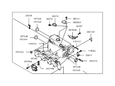 Kia 2831023905 Manifold Assembly-Intake