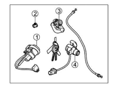 2007 Kia Amanti Ignition Lock Assembly - 819053F180