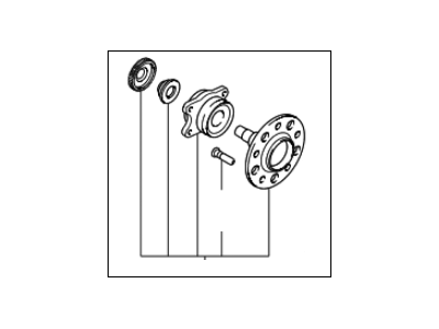 Kia 527303K000 Rear Wheel Hub & Bearing Assembly