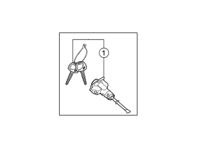 Kia 819703WB00 Door Key Sub Set, Left