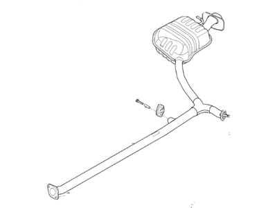 Kia 28711F6310 Rear Muffler Assembly, Right