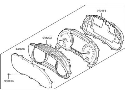 Kia 94031G5601 Cluster Assembly-INSTRUM