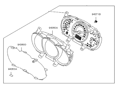 Kia 940011U021 Cluster Assembly-Instrument