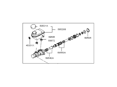 2007 Kia Sorento Brake Master Cylinder - 591203E550