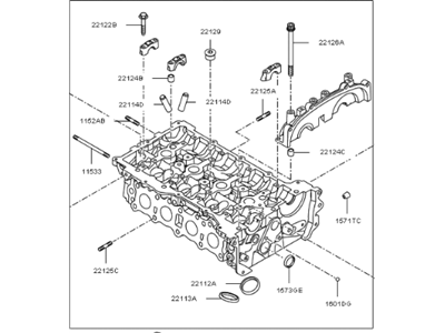 2019 Kia Sportage Cylinder Head - 221002GGB0