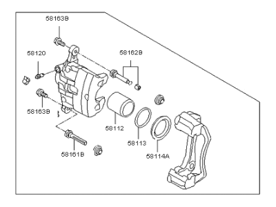 2015 Kia Sportage Brake Caliper - 581902SA51