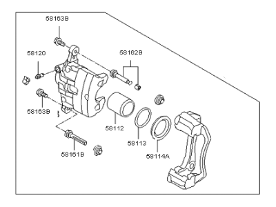 2012 Kia Sportage Brake Caliper - 581802SA51