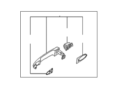 Kia 836501D210 Rear Door Outside Handle Assembly, Left