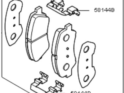 Kia Rio Brake Pad Set - 581011WA00