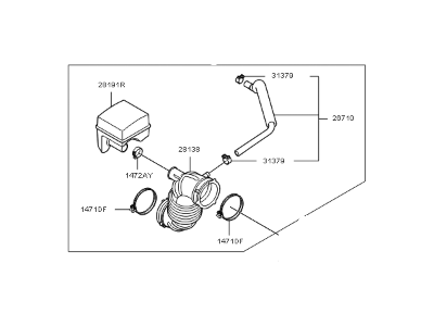 2013 Kia Soul Air Intake Coupling - 281402K810