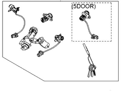 Kia Spectra5 SX Ignition Lock Assembly - 819052F860