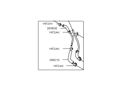 Kia 289312G700 Pipe & Hose Assembly-PCV