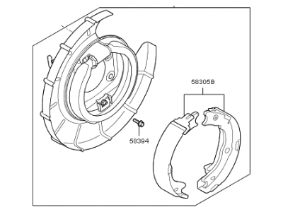 2010 Kia Sportage Parking Brake Shoe - 582503S300