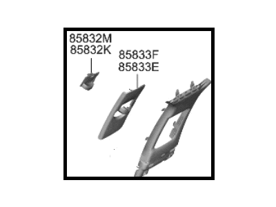Kia 85840DW000GYT TRIM ASSY-CTR PILLAR