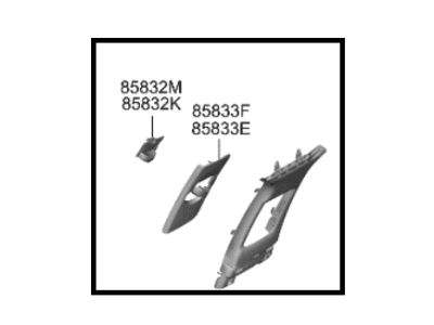 Kia 85830DW000GYT TRIM ASSY-CTR PILLAR