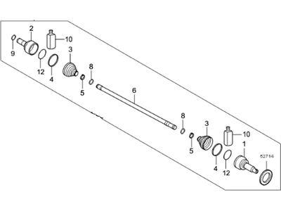 Kia 49600C5000 Shaft Assembly-Drive Rear