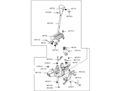 Kia 467001G110VA Lever Complete-Control