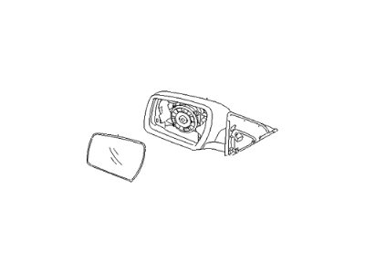 Kia 876102K861 Outside Rear View Mirror Assembly, Left