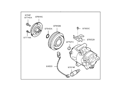 2017 Kia Forte A/C Compressor - 97701A7300