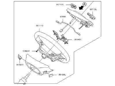 Kia 561102K460AE2 Steering Wheel Assembly