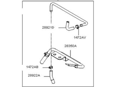 Kia Optima PCV Hose - 2893125300