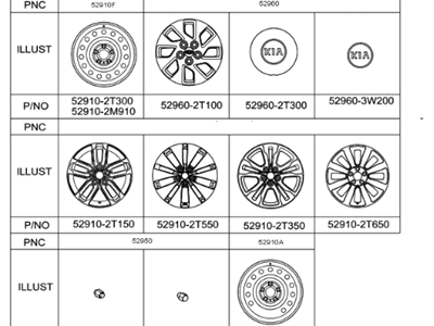 Kia Optima Spare Wheel - 529102T350